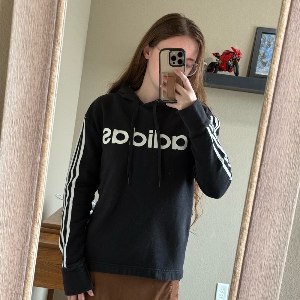 Adidas Black  Sweatshirt Hoodie